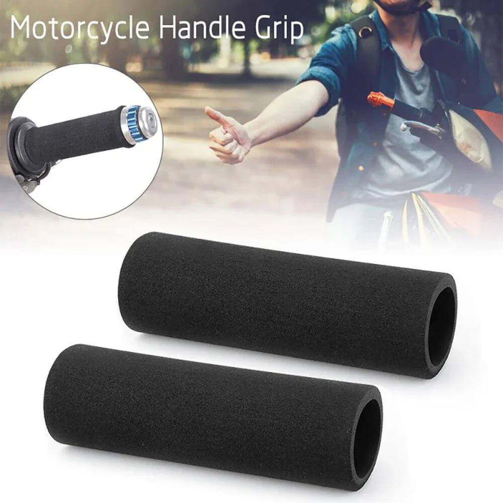 Handlebar Grip Heated - ปลอกแฮนด์กันสั่นสะเทือนสำหรับมอเตอร์ไซค์ โฟมกันลื่นเพิ่มความสบาย ปลอกแฮนด์แบบหดตัวด้วยความร้อน ใช้ได้กับแฮนด์ทุกประเภท