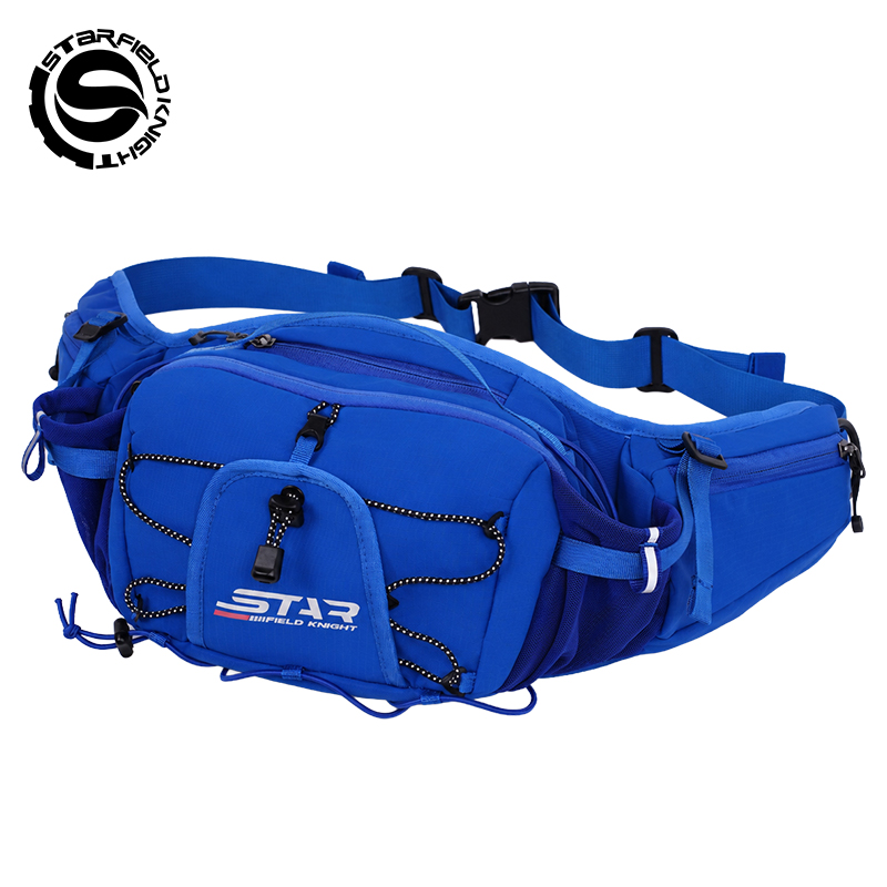 Motorcycle Gear Companies - กระเป๋าคาดเอวสำหรับมอเตอร์ไซค์และปั่นจักรยาน SFK สีน้ำเงิน กระเป๋าอเนกประสงค์แบบสะพายหน้าอก ผ้ากันน้ำกระเซ็น สำหรับเดินทางและขี่กลางแจ้ง